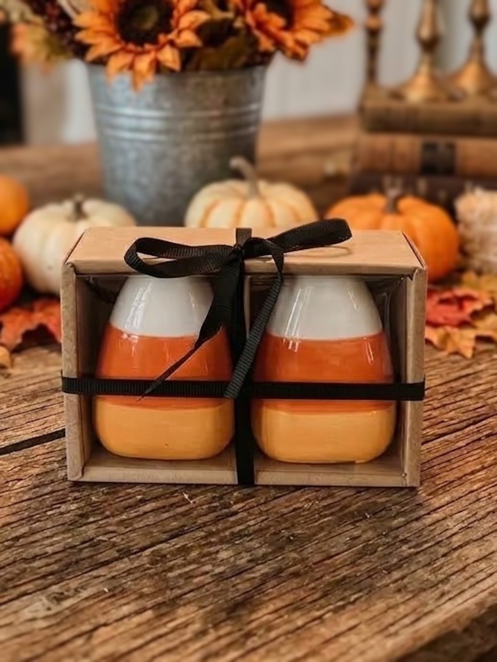 Candh Corn Ceramic Salt and Pepper shakers